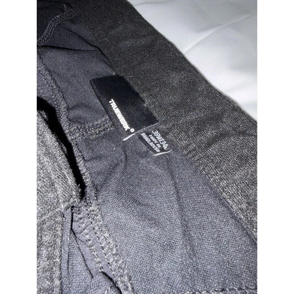 Truewerk T1 Werkpant Mens 38 x 34 Black Technical Work Cargo Pants Stretch